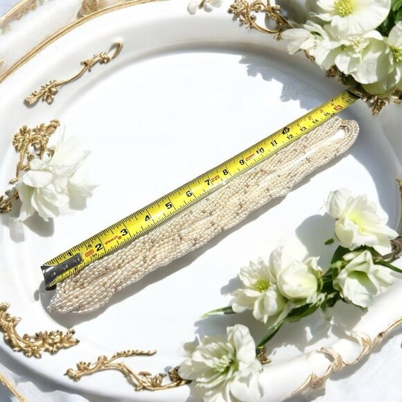 Freshwater Seed Pearl Multi Strand Necklace 10K Gold Clasp C Tanner Elegant Rope - Picture 3 of 9